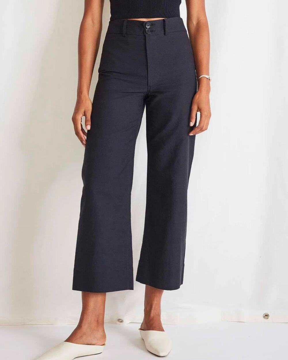 Apiece Apart Classic Merida High-Waist Wide-Leg Pant - 2